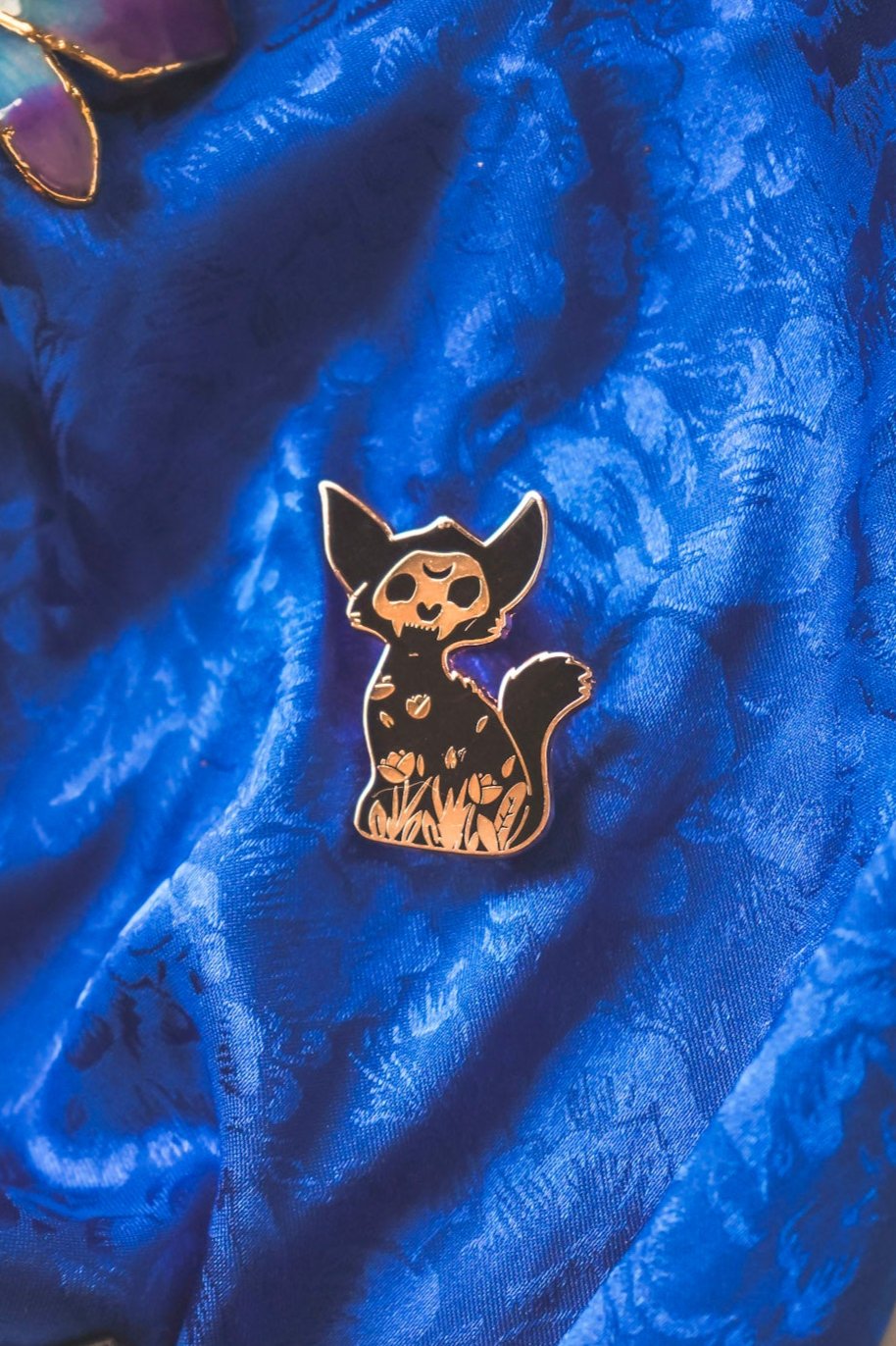 Black Cat Witchy Pin